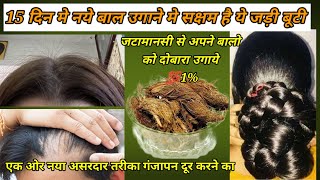 How To Make Jatamansi Hair Oil 14 Days Challenge Extreme Hair Growth Stop Alopecia Baldness [upl. by Ayana]