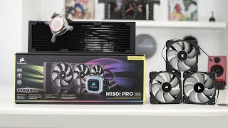 Corsair H150i Pro RGB AIO Liquid Cooler Unboxing [upl. by Suhcnip]