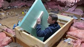 How to Build a Sturdy Air Tight Insulated Attic Hatch for Your Attic Ladder [upl. by Philps]