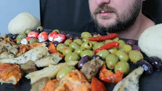 ASMR MUKBANG Ea COOKED MEATS PLATTER SALAMI PROSCIUTTO CHEESE Eating Sounds [upl. by Eleni86]