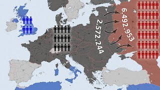 World War II Every Day with Army Sizes [upl. by Dnar]