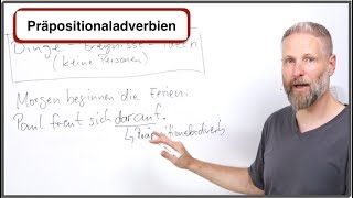 Deutsch lernen  Präpositionaladverbien  Pronominaladverbien [upl. by Aiyram]