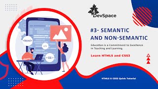 3 What are Semantic and NonSemantic HTML5 Elements  Quick Web Design Series  html5 web ui [upl. by Gnen224]