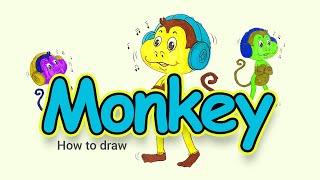 Monkey Drawing Tutorial  StepbyStep Guide for Beginners I Aayats Drawing Academy [upl. by Winser]