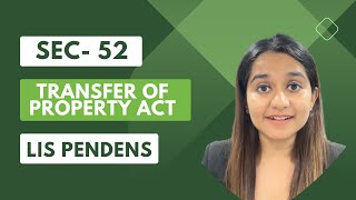 Lis pendens  Sec 52 TPA  Transfer of property Act 1882 [upl. by Wylie]