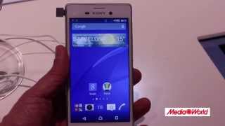 MWC 2015  Sony M4 Aqua [upl. by Atrice]