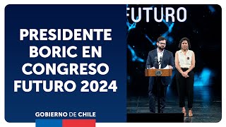 Congreso Futuro 2024 discurso del Presidente Gabriel Boric [upl. by Atnauqahs820]