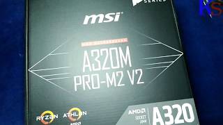 MSI A320M MOTHERBOARD UNBOXINGREVIEW [upl. by Katya]