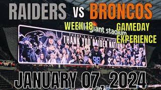 Raiders Vs Broncos At Allegiant Stadium  Jan 07 2024 [upl. by Melicent670]