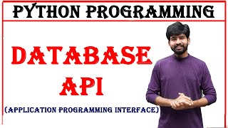 DATABASE API  application programming interface  python python programming  python database API [upl. by Iv]