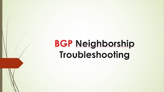 BGP neighborship Troubleshooting  English [upl. by Arrac]