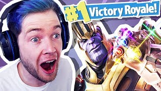 DANTDM REACTS TO THANOS IN FORTNITE [upl. by Castra]