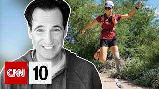 Female amputee athlete runs 104 marathons in 104 days [upl. by Odelia]