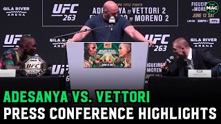 Israel Adesanya and Marvin Vettori best s talk from the UFC 263 Press Conference [upl. by Janiuszck376]