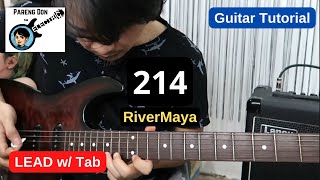 214 RiverMaya leadsolo guitar tutorial Perf De Castro Tab electric guitar [upl. by Akfir]