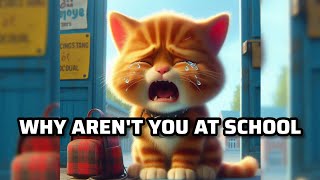 WHY ARENT YOU AT SCHOOL Full song  cat version ditchingschool [upl. by Harbed]