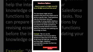 How to convert a 15 digit record ID to an 18 digit record and vice versa interview salesforce [upl. by Anna-Maria928]