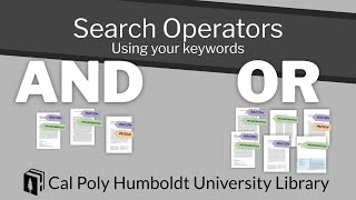 Search Operators Using your keywords with AND amp OR [upl. by Olfe514]