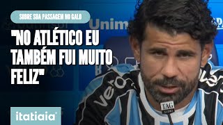 DIEGO COSTA FOI APRESENTADO COMO JOGADOR DO GRÊMIO E LEMBROU DA SAÍDA DO ATLÉTICO quotFOI PESSOALquot [upl. by Madi]