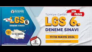 1718 MAYIS 2024 ÖZDEBİR LGS 6 SON PROVA DENEME YORUMLARI  ÖZDEBİR LGS CEVAP ANAHTARI NE ZAMAN [upl. by Mariele]