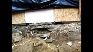 Dilapidated Fieldstone Foundation on 1800s Home [upl. by Asiil]