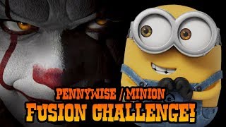 How to Draw Pennywise  Minion Fusion  ART CHALLENGE [upl. by Demetris]