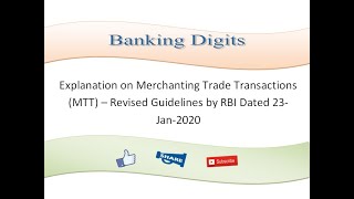 Merchanting Trade Transactions MTT–Revised Guidelines Issued By RBI on 23Jan2020 Explanations [upl. by Aracal450]