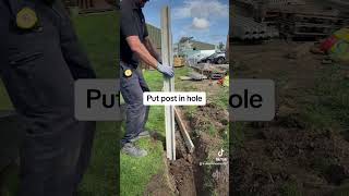 How to erect panel fencing using concrete slotted posts [upl. by Refanej]