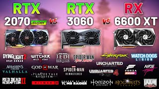 RTX 2070 SUPER vs RTX 3060 vs RX 6600 XT in 2023 Test in 20 Games 2K [upl. by Urbanna]