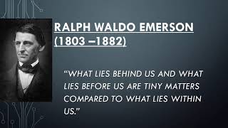 Ralph Waldo Emerson  Transcendentalism [upl. by Itsirk]