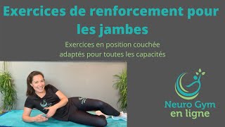 Exercices de renforcement pour les jambes à faire couché  étirements [upl. by Nanreh]