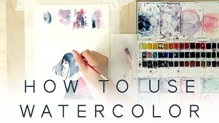 HOW TO USE WATERCOLOR  Introduction Tutorial [upl. by Affra979]