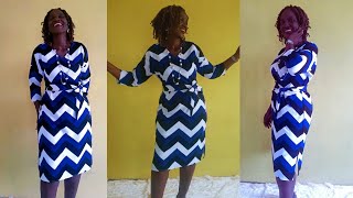 How to Sew a Simple Dress Classy Dress with side Slits Dolman Sleeves and Selftie Belt [upl. by Etnovaj]