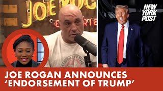 Joe Rogan announces ‘endorsement of Trump’ while promoting Elon Musk interview on X [upl. by Ahtnicaj]