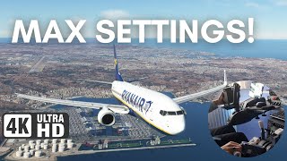 MSFS ULTRA REALISM on RTX™ 3080Ti MAX SETTINGS PMDG 737 Landing Malta  PRO ATC SR  GSX PRO  4K [upl. by Longwood974]