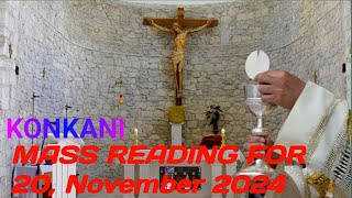 quot📖✝️ KONKANI MISACHIM DISPOTTIM VACHPAM  20 November 2024  Daily Mass Readings ⛪quot [upl. by Siaht801]