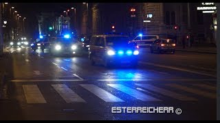 Polizeikonvoi auf Einsatzfahrt  Polizei Wien [upl. by Bryanty545]