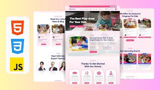 Responsive Baby Care Website Using HTML  CSS amp JavaScript [upl. by Naryk]