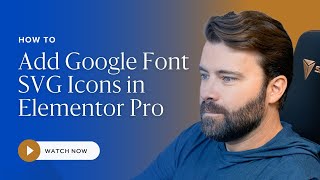 How to Add Google Font SVG Icons to Elementor Pro StepbyStep Guide [upl. by Ardnot365]