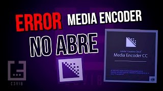 Solucion a error media encoder no abre [upl. by Doggett]