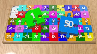 Number song 150  Counting by 1 до 50  Educational Puzzles [upl. by Euqinim]