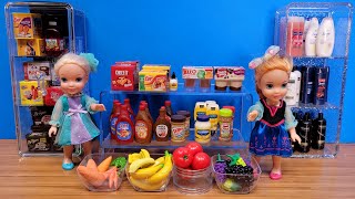 Grocery  Elsa amp Anna toddlers are shopping at the supermarket [upl. by Aihsele]