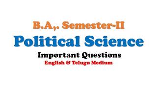 Political Science Semester2 important questions educareimpq politicalscienceimpq degreesem2imp [upl. by Harned]