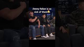 Jimmy fallon is so sick of them 😭jimmyfallon rizzler bigjustice shorts [upl. by Glenden]