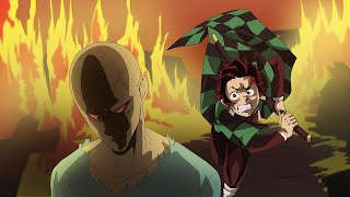 Saitama MEETS Tanjiro  demon slayer x saitama animation [upl. by Anierdna]