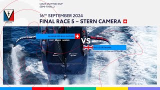 Louis Vuitton Cup SemiFinal Race 9 Port Entry Stern Camera  Alinghi Red Bull Racing [upl. by Dill]