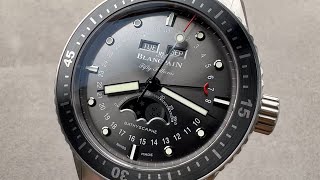 Blancpain Fifty Fathoms Bathyscaphe Quantième Complet Phases De Lune 5054121098S Watch Review [upl. by Perretta]