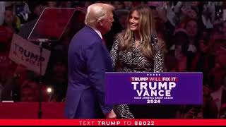 TRUMP ICONIC ENTRANCE AT MSG RALLY [upl. by Anircam110]