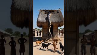 Dogs shoked by the giants arrival 😱😱  Python attack  python snake dog shorts ytviral [upl. by Earle445]