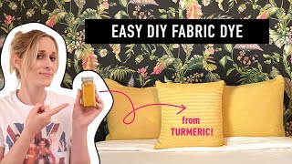 Easy DIY Fabric Dye  Natural Dye Using Spices In Your Cabinet [upl. by Ianthe]